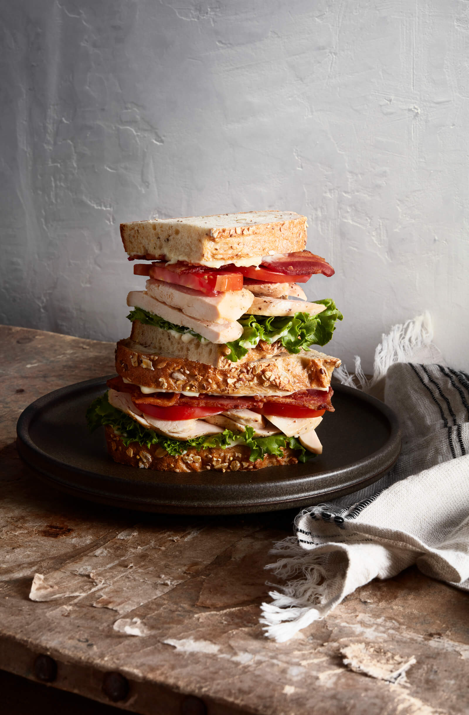 Sandwich |  Stack | lunch | plate | layered 