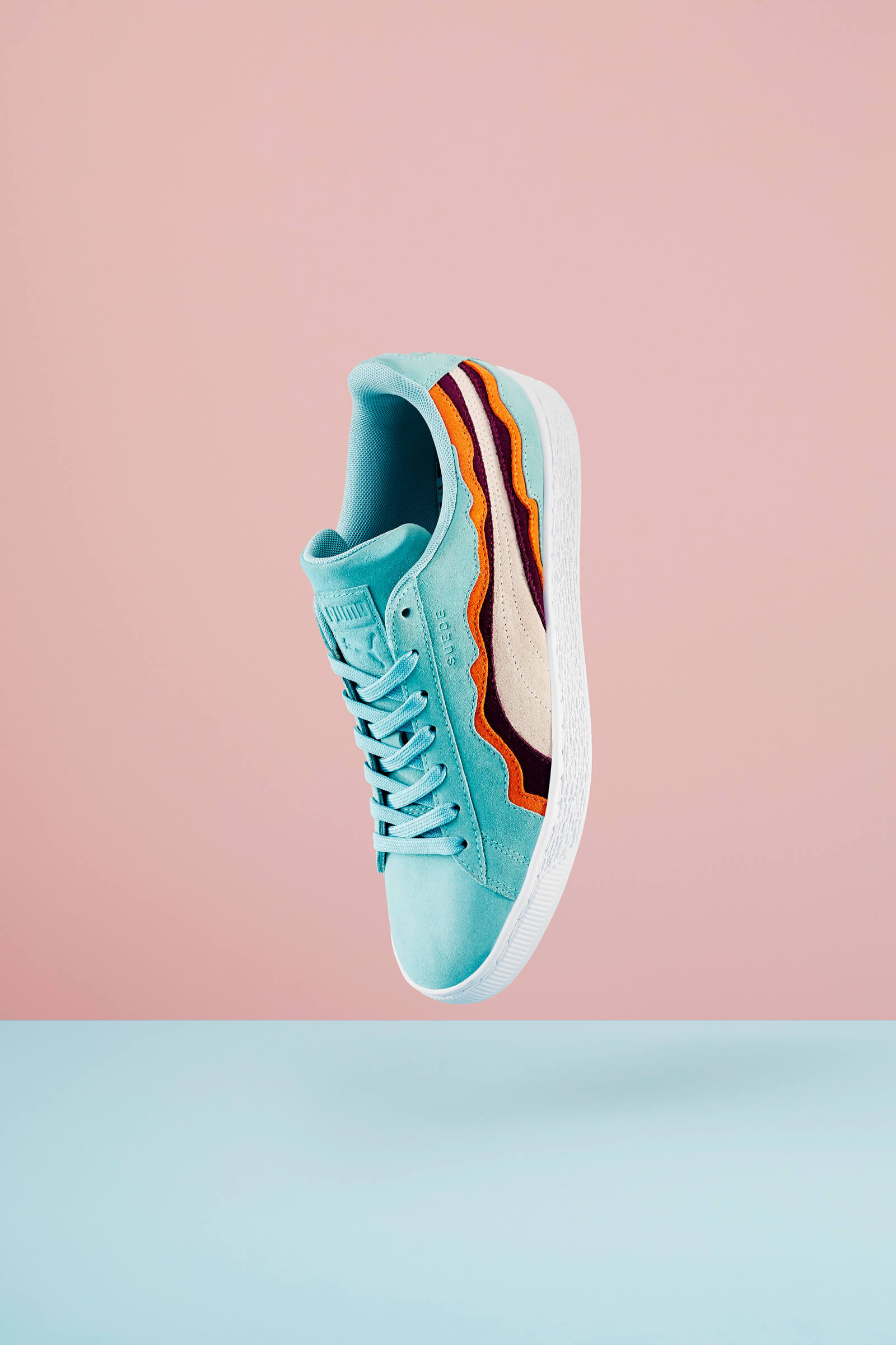 Ryan Dyer Photography | Puma Shoe | colored surface and background 