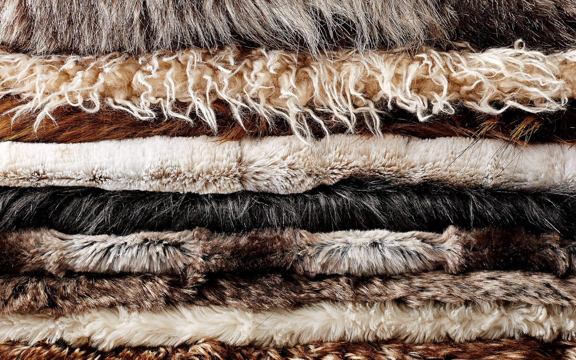 fur | blanket | stack | close up
